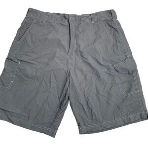 Vintage 90s Rustic Ridge Athletic Cargo Shorts 38 Grey Pockets Button Zipper